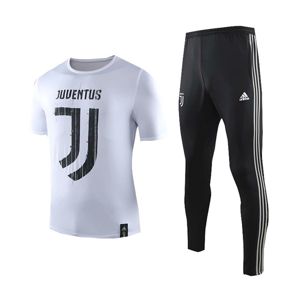 Trikot Trainingsshirt Juventus Komplett Set 2019-20 Weiß Schwarz